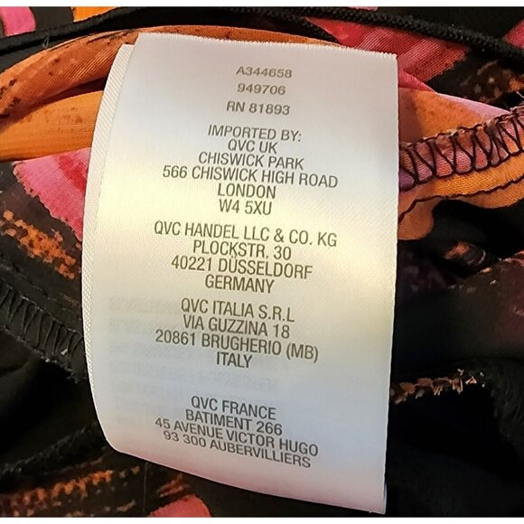 Susan Graver Blouse L Pink Striped Long Sleeve Asymmetrical Hem Preowned - Picture 7 of 7